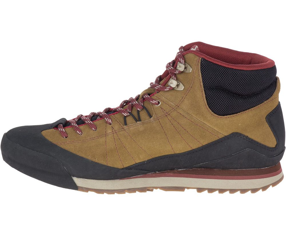 Botas Homem - Merrell Catalyst Mid Suede Waterproof - Marrom/Pretas - WTA385209